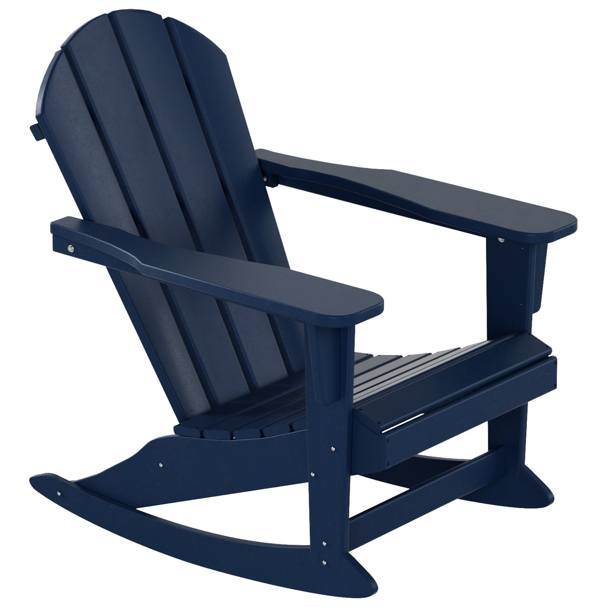 Polytrends  Laguna Hdpe All Weather Outdoor Patio Rocking Chair (Set of 2) Navy Blue