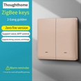 thumbnail image 4 of ThoughtHome Zigbee Intelligent Switch Zero Fire Line 2 Switch Gold, 4 of 5