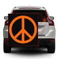 thumbnail image 2 of Peace Sign Symbol Vinyl Transfer Decal Sticker for Laptop/Car/Truck/Window/Bumper (Matte Orange, 3in [3-Pack]), 2 of 4
