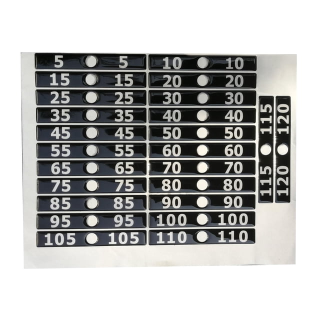 amagogo Fitness Equipment Accessory Weight Stack Labels PVC Weighted Tags Sheet for Home