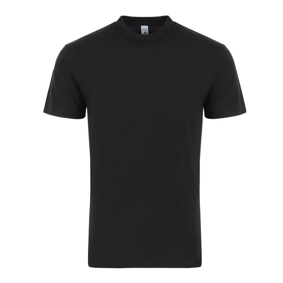 Men’s Cotton T-Shirt – Regular Fit Short Sleeve Crew Neck Plain Casual Tee - Black - S