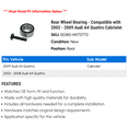 thumbnail image 2 of Rear Wheel Bearing - Compatible with 2002 - 2009 Audi A4 Quattro Cabriolet 2003 2004 2005 2006 2007 2008, 2 of 2