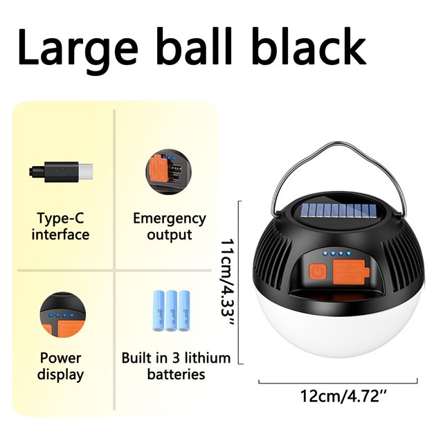 Agiferg Outdoor Multi-function Spherical Camping Light Portable Strong Light LED Camping Light Outdoor Lighting