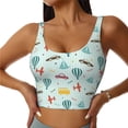 thumbnail image 2 of Uemuo Transport Travel Pattern Women's Sports Bra - High Impact Support, Breathable, and Comfortable Athletic Bra for Running, Yoga, and Workouts, 2 of 9