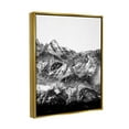 thumbnail image 5 of Stupell Industries Snow Cap Mountains High Contrast Black White Landscape Metallic Gold Framed Floating Canvas Wall Art, 16x20, by Shelley Lake, 5 of 5