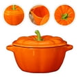 thumbnail image 4 of MasteelfCA 1pc Ceramics Craft Food Bowl Multipurpose Storage Bowl Creative Pumpkin Bowl, 4 of 7