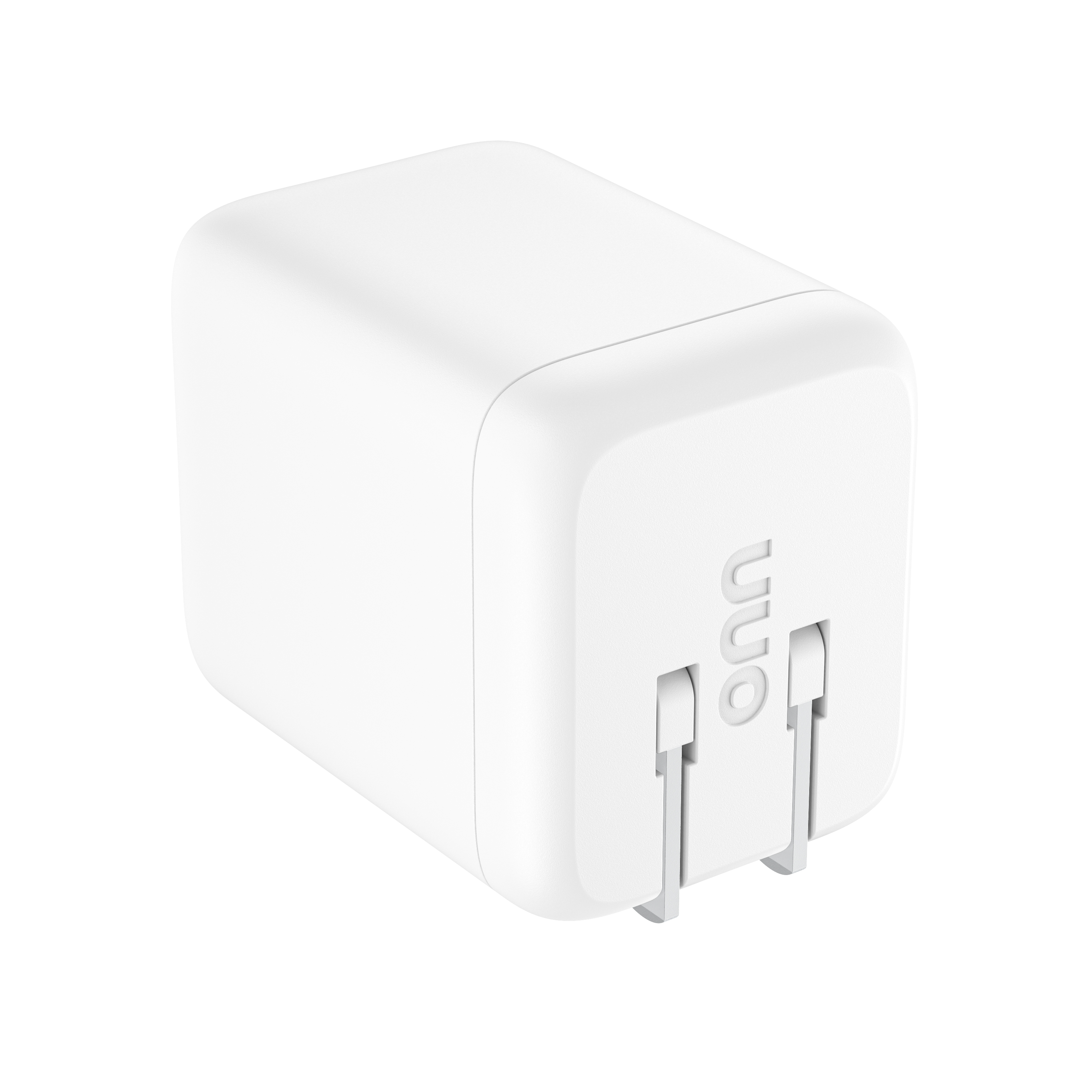 Cargador de pared rápido multipuerto de 62W, USB-C/USB-A, certificado USB-IF, enchufe plegable, blanco 3