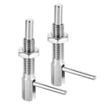 thumbnail image 1 of Uxcell Retractable Indexing Plunger Pin, l Spring Plunger Stainless Steel Spring Loaded Latch Telescopic Locking Pin with Nut 2 M6, 1 of 6