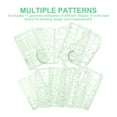 thumbnail image 5 of KAKOWELY 1 Set of Geometric Rulers Plastic Design Templates Practical Student Draft Ruler,7.09X"X4.13"X0.08", 5 of 5