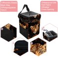 thumbnail image 2 of Leopard Foldable Mini Car Trash Can with Lid and Leak-Proof Hanging Storage Bag, 2 of 6