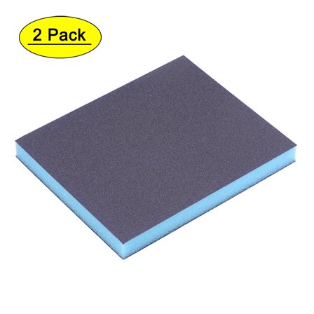 220 Grit Sanding Block Pad 4.7" x 3.9" x 0.4" Blue Sanding Sponge 2Pack