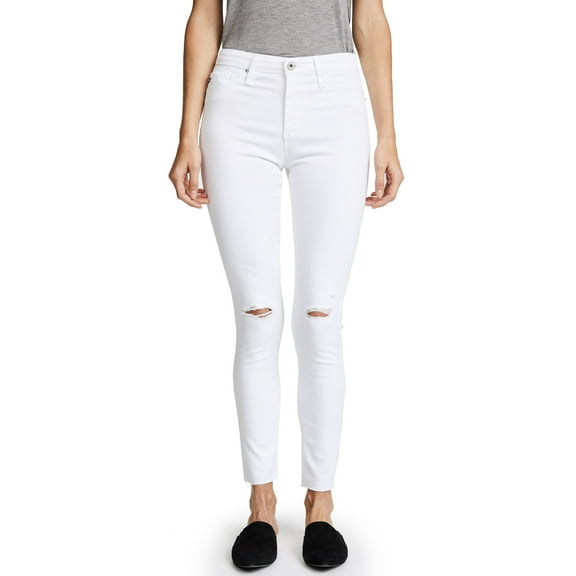 AG Jeans Women's Farrah High Rise Skinny Ankle Pant, White, 26