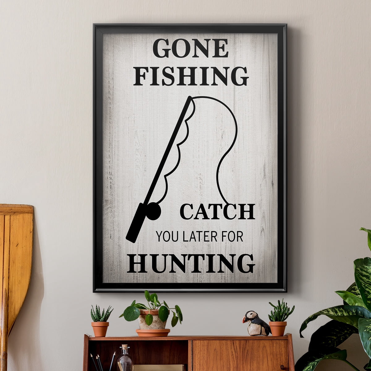 Gone Fishing Premium Classic Framed Print - Ready to Hang