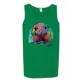thumbnail image 2 of Wild Bobby, Colorful Neon Seal Animal Lover Mens Graphic Tank Top, Kelly, 3XL, 2 of 3