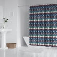 thumbnail image 2 of Boho Floral Shower Curtain 72x72 Inches - Tropical Leaves, Vintage Botanical Print, Waterproof Fabric for Chic Bathroom Decor, Modern Farmhouse & Bohemian Style, 2 of 5