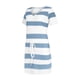 thumbnail image 4 of Yotyukeb Vestidos para mujer, moda casual, cuello en V, manga corta, tirantes, espalda abierta, vestido estampado sexy - Azul claro S, 4 of 6