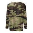 thumbnail image 5 of GIPQJK Womens Camo Shirts Fall Trendy Graphic Long Sleeve Tunic Sweatshirts Tops Crewneck Leisure Comfy Tee Shirts Light Brown,2XL, 5 of 5