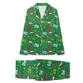 thumbnail image 2 of Jkety Family Christmas Pajamas Matching Sets Satin Long Sleeve Holiday Casual Lounge Soft Xmas Silk Pjs Two Piece Sets, 2 of 5