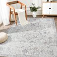 thumbnail image 1 of RUGKING Area Rug 6x9 Gray Multi Vintage Rug Flodable Thin Rug Retro Distressed Carpet Floral Print Boho Rug for Kitchen Bedroom Living Room Dining Room, 1 of 6