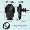 thumbnail image 4 of Smart Car Wireless Charger Phone Holder, Wireless Auto Sensing Cell Phone Car Chargers Holder Car Phone Holder Compatible for iPhone13/12 11/ Pro/XS/XR/ 8 Plus, Samsung S10 /S9 / Note10 / Note9, 4 of 9