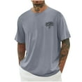 thumbnail image 2 of FITORON Mens Graphic T Shirt, Causal Crew Neck Print Summer Short Sleeve Men's Tees Gray, 2 of 4