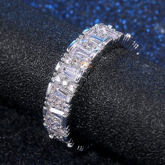 Women's Street Temperament Full Diamond Irregular Zircon Ring