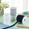 thumbnail image 4 of 3 Rolls 32.8 Yards Flat Replacement Polycotton Cords 3 Colors Flat Double Hollow Drawstring Rope with Plastic Spools for Garment Accessories Pants Sweater 12~15mm, 4 of 8