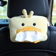 thumbnail image 3 of Caja de pañuelos para coche con diseño de pato amarillo creativo, caja de pañuelos bonita, caja de pañuelos para coche de felpa de dibujos animados, 16*11*6cm, 3 of 5