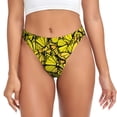 thumbnail image 1 of Balery Yellow Butterflies Tangas de Algodón para Mujer con Estampado – Ropa Interior Sexy, Transpirable, G-string-X-Small, 1 of 1