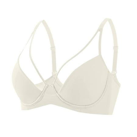 kamemir Women S Minimizer Bras Comfortable Seamless Full Coverage Bra for Women Wireless Bras with Soft Support Regular White 90B