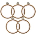 thumbnail image 1 of Juego de 5 aros para bordar guofa, redondos, punto de cruz, 12,7 cm, 1 of 7