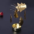 Esquirla Golden Rotating Candle Holder Votive Tea Light Holder Storage ...