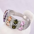 thumbnail image 3 of EOEMY 8 Colors Aaa Cz Band Womens 925 Silver/Gold Wedding Party Jewelry Ring Size 6-10, 3 of 9