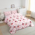 thumbnail image 4 of Feelyou Princess Bowknot Kids Bedding Comforter Set, Fashion Cherry Flower Twin Comforter Sets, Pink Bow-tie Theme Reversible Bedding Set, Ultra Soft Bedroom Decor, 2pcs, 4 of 9