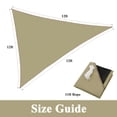 thumbnail image 4 of LOKHOM Triangle Sun Shade Sail 12'x12'x12' Waterproof Khaki Green Canopy, UV Block Tarp Cloth Cover for Patio, Garden, Yard, Deck Pergola, 4 of 8