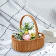thumbnail image 6 of deevoka Flower Baskets Hand Basket, Farm Shopping Basket, Imitation Rattan S, 6 of 9