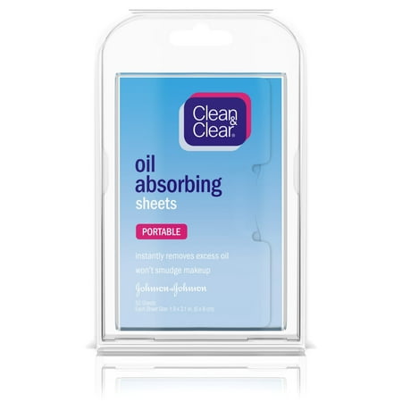 (2 pack) Clean & Clear Oil Absorbing Facial Blotting Sheets, 50 (Best Drugstore Oil Blotting Sheets)