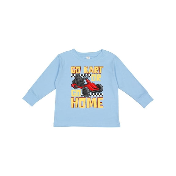Inktastic Go Kart Funny Go Karting Boys or Girls Long Sleeve Toddler T-Shirt
