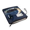 thumbnail image 3 of HELLHERO Moon and Floral Pattern Bible Case Bag Classic Book Organzier Holder with Book Protection Polyester Protector Wrap Bag for Librarian 8.66 x 11.42, 3 of 8