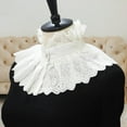 thumbnail image 1 of Blusa de cuello falso, informal, con encaje, elegante, con estilo, chal pequeño, decorativa, 1 of 8
