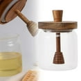 thumbnail image 4 of Oimcto Practical Less than $5 Transparent Honey Storage Jarpot Airtight Glass Jar with Stick and Wooden Lid Containers for Storing Jar for Home Kitchen,Include:1X Honey Storage Jar, 4 of 8