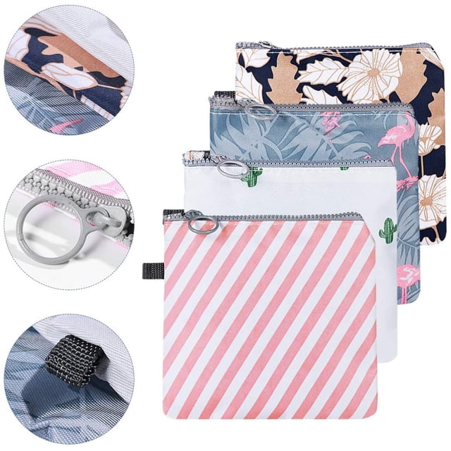 Bolsa de servilletas sanitarias para mujeres y ni?as, 4 Uds., bolsa para copa menstrual, tampones ZefeiWu 1327533498234