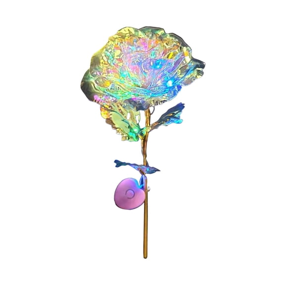 Swiftyle 6 Pcs Colorful Luminous Rose Artificial Flower Home Decor Gift Valentine's Day Romantic Lights