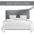 thumbnail image 2 of Yumcute Velvet Bed Headboard Slipcover, Gray, 79in, 2 of 8