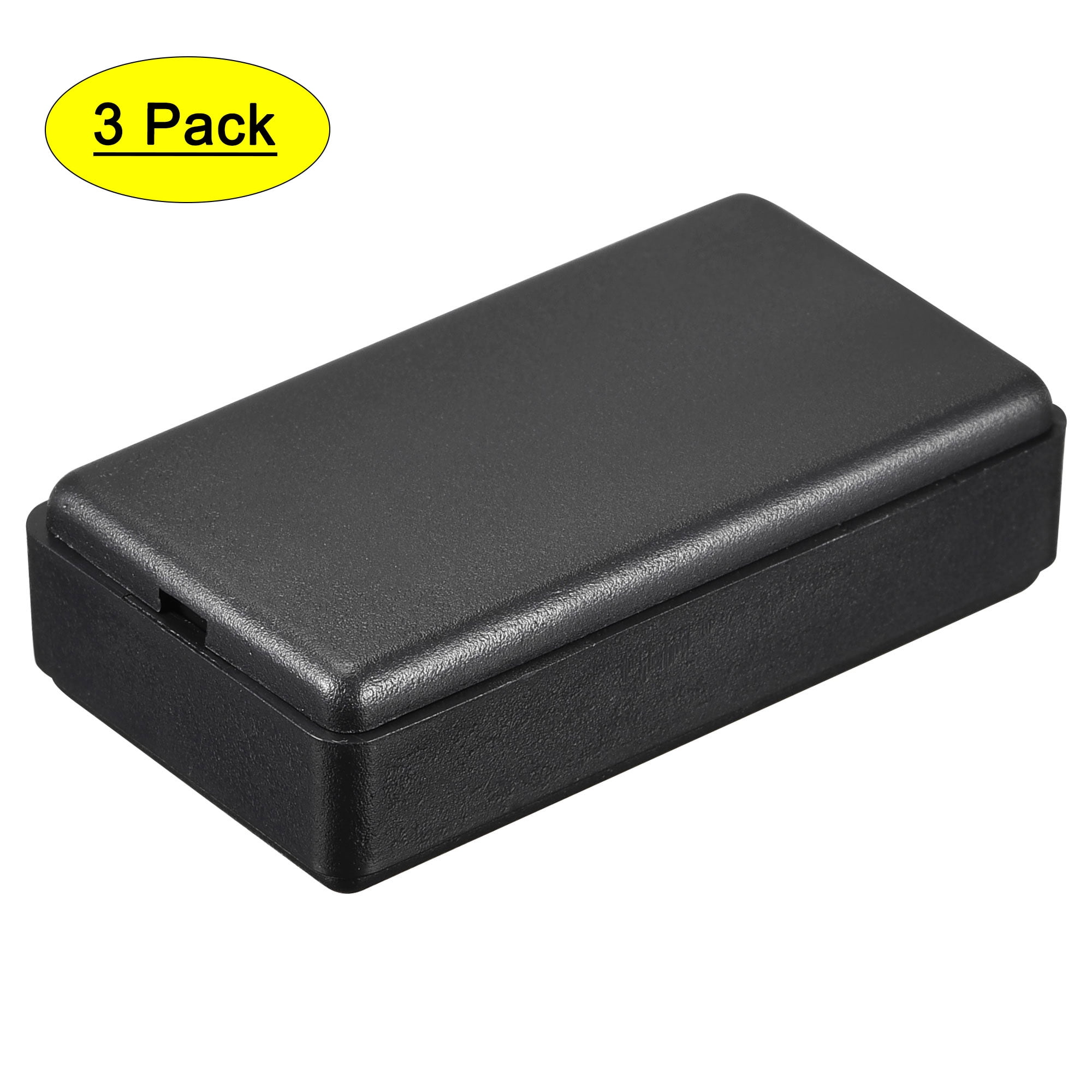 Uxcell Mini Dustproof Junction Box 50x28x15mm ABS for Electrical Project Black 3 Pack