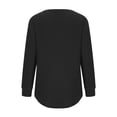 thumbnail image 5 of Fesfesfes Women Flannel Shirt Fashion Fall Winter Solid Round-Neck Pullover Long Sleeve Tops, 5 of 7