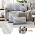 thumbnail image 6 of Navy Blue Coastal Wave Outdoor Waterproof Pillow Covers, Summer Modern Ocean Beach Decorative Square Throw Pillowcase Sofa Cushion Sham for Patio/Couch/Chair, 26"x26" 2 Pack, 6 of 8