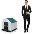 thumbnail image 3 of ZYPPP Plastic Dog House, Pet Dog Kennel Water Resistant for Small Medium Sized Dogs with Door, Indoor & Outdoor Use (32.7" H), 3 of 9