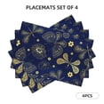 thumbnail image 2 of Placemats Set Of 4 / 6, Vintage Golden Butterfly Placemats For Dining Table Indoor/Outdoors Heat Resistant Washable Placemats 18" X 12", 2 of 8