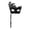 A001- Black, variant on Lace Masquerade Mask for Women, 12 Inch Venetian Masquerade Masks, Silver and Black Masquerade Mask with Stick for Masquerade Party Halloween Mardi Gras Event, 1 Pack